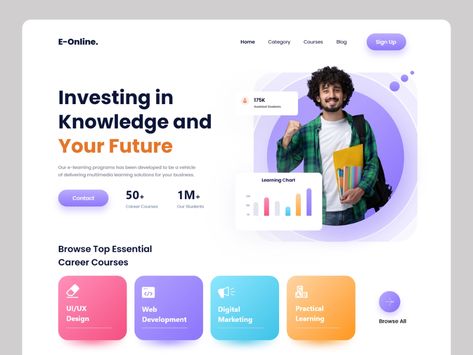 Learning Website Design, Ux Design Course, Landing Page Inspiration, Learning Web, Modern Website Design, Webdesign Inspiration, Ui Design Website, Portfolio Website Design, Design 2023