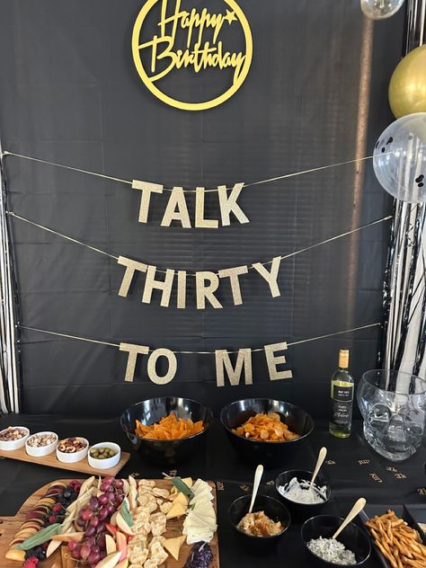 30th birthday party celebration 🖤 Dirt 30 Party Ideas, 30th Birthday Ideas For Men Non Alcoholic, Make 30th Birthday Ideas, 30 Theme Party Ideas For Men, Small 30th Birthday Party Ideas For Him, 30th Bday For Him, Themed 30th Birthday Party For Men, Birthday Ideas For 30th Birthday For Men, 30th Male Birthday Ideas