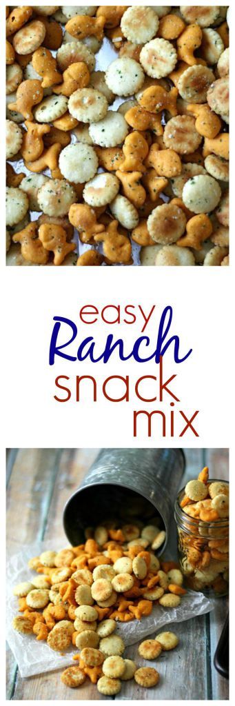 Easy Ranch Snack Mix Just a few minutes is all it takes to create this flavorful snack mix everyone loves! Easy Snack Mix, Party Snacks Easy, Camping Snacks, Snacks Easy, Snack Mix Recipes, Beach Meals, Lake Food, Oreo Dessert, Chex Mix