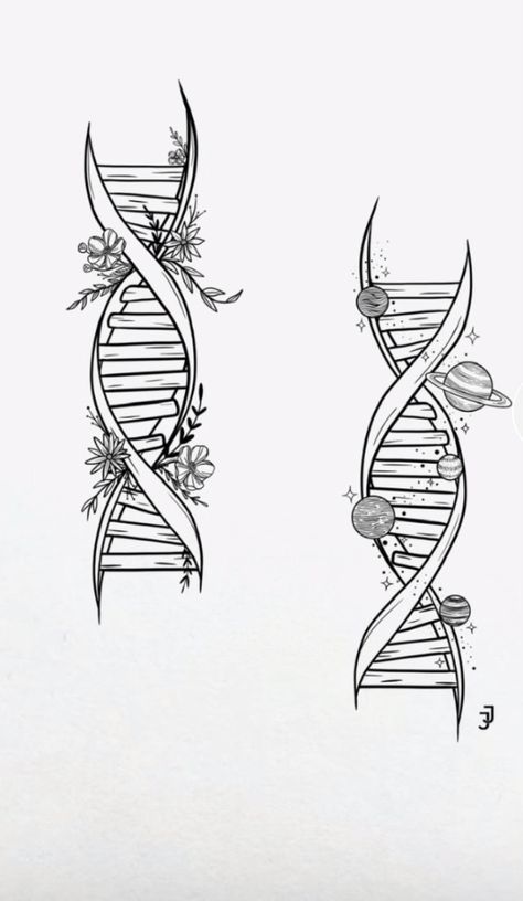 Dna Helix Art, Double Helix Tattoo, Dna Helix Tattoo, Dna Tattoo Ideas, Dna Tattoo Design, Small Science Tattoos, Helix Tattoo Ideas, Dna Helix, Dna Art