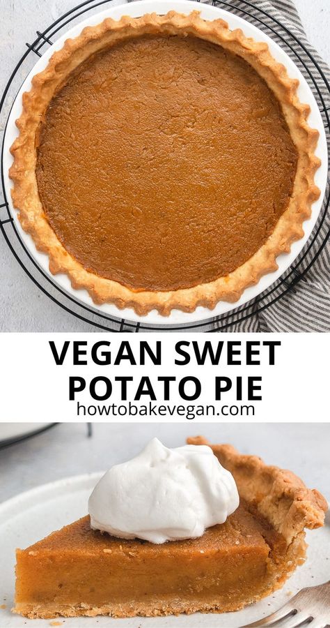 Healthy Sweet Potato Pie, Vegan Sweet Potato Recipes, Sweet Potato Pie Filling, Diy Floating Desk, Vegan Sweet Potato Pie, Vegan Thanksgiving Dessert, Vegan Pies Recipes, Sweet Potato Dessert, Sweet Potato Pie Southern