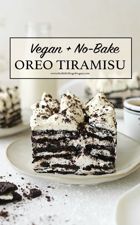 Oreo Tiramisu, Vegan Baking Recipes, Plant Based Desserts, Vegan Cake Recipes, Desserts Vegan, Vegan Cakes, Vegan Dessert Recipes, Vegan Treats, Vegan Dessert