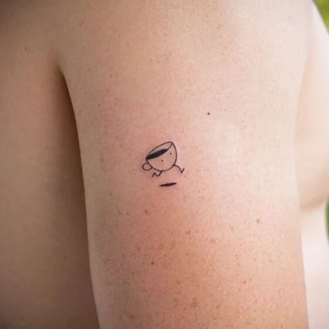 French Press Tattoo, Latte Art Tattoo, Coffee Cup Tattoo, Tattoo Cafe, Tea Tattoo, Teacup Tattoo, Cup Tattoo, Coffee Tattoos, Tattoos For Lovers