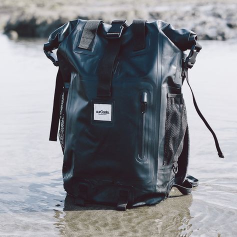 Keeping Dry in ourCaste's Bags: Heavy duty waterproof reliable and affordable accessories from the Newport Beach outfitters Matt Davis, Fresh Cuts, Adventure Bags, Casual Leather Jacket, Technical Clothing, San Bernardino, Waterproof Backpack, Waterproof Bags, Dry Bag