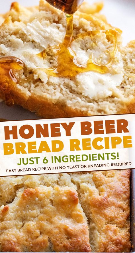 Beer Bread Muffins, Savory Rolls, Bread No Yeast, Honey Beer Bread, The Chunky Chef, Chunky Chef, Beer Bread Recipe, Biscuit Rolls, Beer Bread