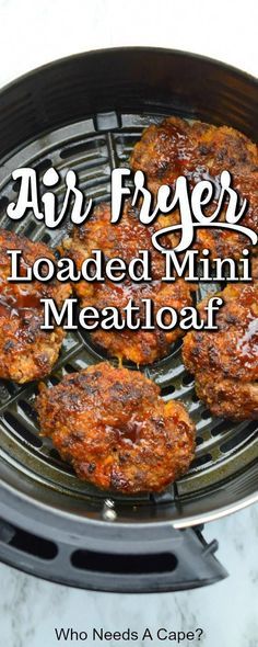 Meatloaf Patties, Mini Meatloaf, Mini Meatloafs, Cooks Air Fryer, Beef Bacon, Air Fried Food, Air Fryer Oven Recipes, Air Fry Recipes, Air Fryer Dinner Recipes