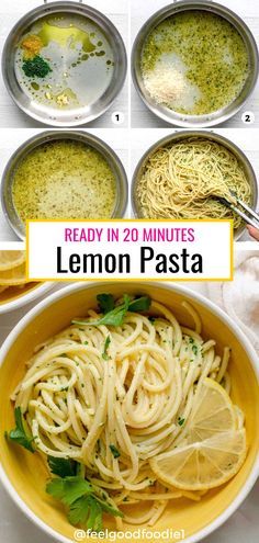 Simple Lemon Pasta, Lemon Pasta Recipe, Lemon Pasta Recipes, Vegetarian Spaghetti, Burrito Bowls, Lemon Pasta, Pasta Dinners, Pasta Dinner Recipes, Lemon Recipes