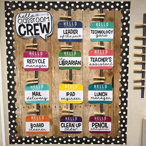 Lindsay on Instagram: “@mindfulinthird has the CUTEST •CLASSROOM JOBS• display using my EDITABLE classroom jobs for big kids! #totesadorbs with the shiplap and…” Diy Classroom Job Chart, 2nd Grade Classroom Jobs, Classroom Job Display, Reward Chart Classroom, Classroom Jobs Free, Class Jobs Chart, Class Jobs Display, Editable Classroom Jobs, Classroom Jobs Board