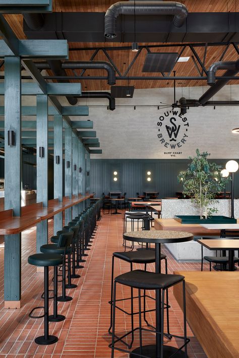 Brewery Bar Design, Taproom Design, Brewery Interior Design, Modern Brewery, Brewery Interior, Brewery Bar, Brewery Design, Cladding Systems, Beer Hall