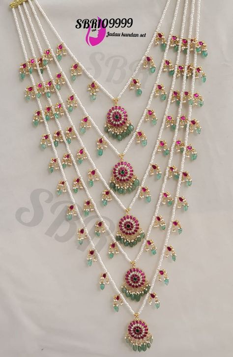 JADUA KUNDAN NECKLACE |PRICE-9999/-|WHATSAPP-9177993969 Maharani Haram Designs, Beads Jewellery Indian, Bridal Kundan Jewellery, Ruby Necklace Designs, Fancy Jewelry Necklace, Pearl Jewelry Design, Pearl Necklace Designs, Jewelry Set Design, Beaded Necklace Designs