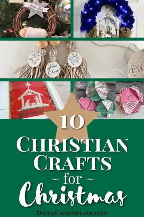 10 Awesome Christian Crafts for Christmas | Divine Creative Love Christmas Church Crafts, Christmas Sunday School Crafts, Christian Kids Crafts, Christian Gifts Diy, Religious Christmas Crafts, Christian Christmas Crafts, Crafts For Christmas, School Christmas Gifts, Christian Christmas Decorations