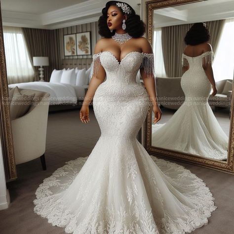 Nanice Weddings | Wedding dresses in Accra | 🥰Swipe, Save and Place your orders (+233243622172) ! Wishing you a fantastic May ahead 🩷🥳💜 💙Orders take 2-4 months to get tailored… | Instagram African Women Wedding Dress, Bride Ideas Wedding, Wedding Dress Black Women, Brides Maids Dresses, Sleeveless Mermaid Wedding Dress, Cute Wedding Outfits, Wedding Gowns Ideas, 2024 Wedding Dress, Long White Wedding Dress