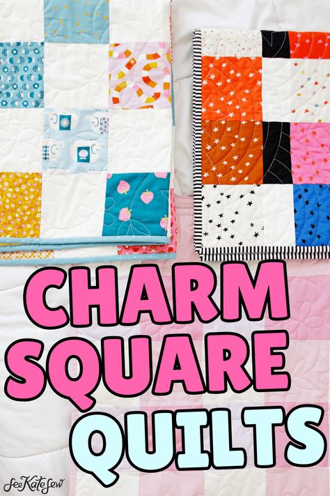 I Made a Quilt in 3 HOURS Using 5" Charm Squares! - see kate sew 10 Inch Charm Pack Quilt Patterns, Charm Square Quilts Easy, 5 Inch Square Quilt Patterns Charm Pack, Charm Pack Quilts 5 Inch Free Pattern, Charm Quilt Patterns Free, Free Charm Pack Quilt Patterns, Quilt Blocks Easy Free Pattern Squares, 2.5 Inch Square Quilt Patterns, One Charm Pack Quilt