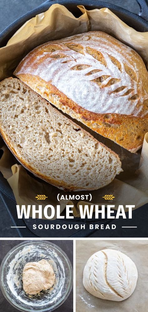 Whole Wheat Sourdough Bread, Wheat Sourdough Bread, Sourdough Rye Bread, Sourdough Rye, Rye Bread Recipes, Whole Wheat Sourdough, Easy Sourdough, Homemade Sourdough Bread, Sourdough Starter Recipe