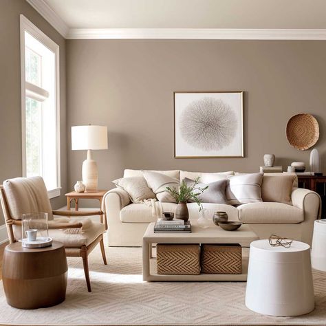 3+ Underestimated Living Room Wall Colors for Modern Homes • 333+ Images • [ArtFacade] Modern Lounge Colour Schemes, Light Brown Wall Living Room, Lounge Room Wall Colours, Taupe Color Schemes Living Rooms, Brown Paint Room Ideas, Living Room Decor Beige Walls, Lounge Wall Colour Ideas, Sitting Room Ideas Color Schemes Cozy, Beige Wall Colors For Living Room