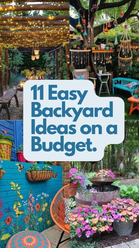 Who says a backyard oasis has to come with a hefty price tag? Fear not, fellow outdoor enthusiast! This guide is packed with easy backyard ideas on a budget that will craft a backyard oasis that caters to your every mood — a peaceful retreat, a bustling entertainment zone, or a whimsical escape from the everyday Creating A Backyard Oasis, Peaceful Backyard Ideas, Easy Cheap Backyard Ideas, Diy Yard Ideas On A Budget, Small Backyard Oasis On A Budget, Easy Backyard Ideas On A Budget, Diy Backyard Ideas On A Budget, Backyard Entertainment Ideas, Back Patio Ideas On A Budget