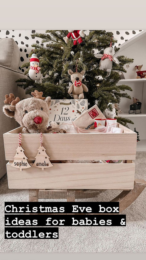 Toddler Christmas Traditions, Diy Christmas Eve Box, Christmas Eve Box For Kids, Christmas Eve Box Ideas, Christmas Presents For Babies, Newborn Christmas Gifts, Toddler Christmas Tree, Holiday Traditions Family, Christmas Eve Traditions