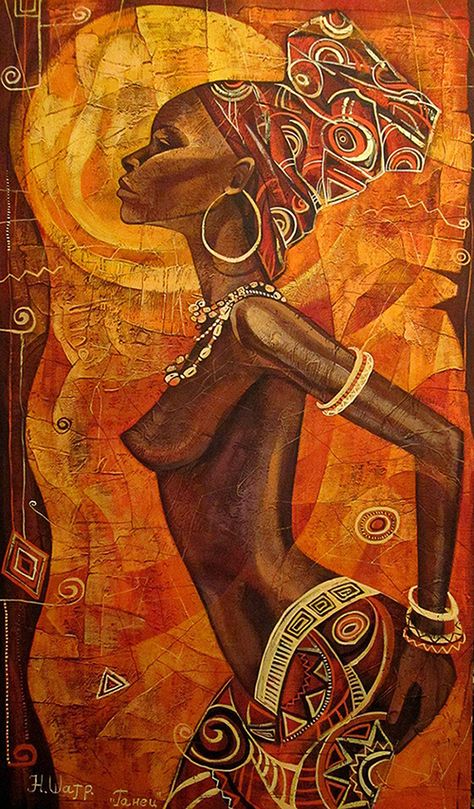 Beautiful Artwork Inspirational, African Art Prints, African Queen Painting, African Style Paintings, Black Culture Paintings, Afro Caribbean Art, Abstract Art African, African Diaspora Art, African Artwork Traditional