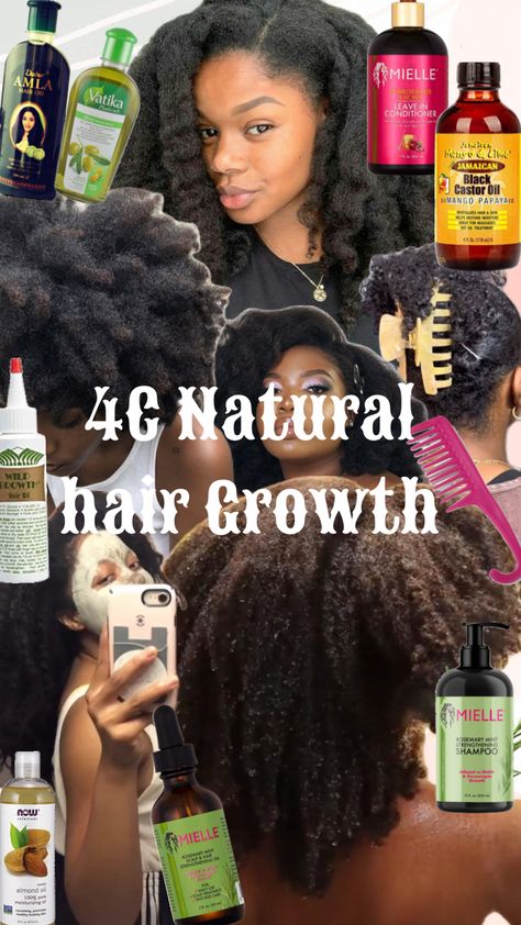 Hairgrowth Natural Hair 4c, 4c Hair Growth Oil, 1 Year Natural Hair Growth, Best Oils For 4c Hair Growth, How To Care For 4c Natural Hair, 4c Hair Tips For Growth, Hair Growth Oils For Natural Hair 4c, Black Hair Products For Growth, 4c Natural Hair Growth Tips