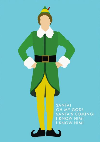 Christmas movie-inspired holiday cards from The Lassoed Moon: Elf! Elf Movie Christmas Card, Elf Poster, The Elf Movie, Elf Movie Aesthetic, Christmas Movie Decorations, Elf Movie Decorations Diy, Elf Movie Decorations, Elf Movie Quotes, Holiday Picks