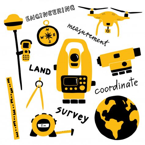 Geodetic Engineering Wallpaper, Geodetic Engineer, Construction Sketch, Engineering Illustration, Surveying Engineering, Construction Images, Surveying Equipment, Civil Engineering Construction, Land Surveyors