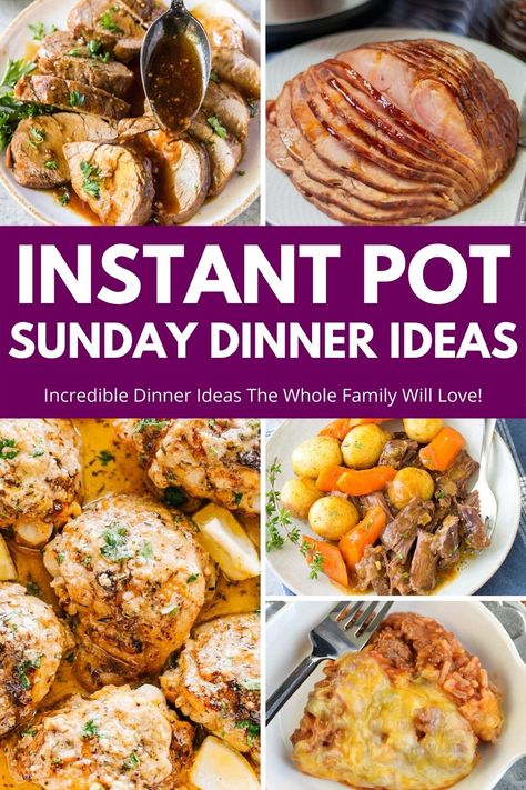 Sunday Instapot Meals, Easy Family Dinner Ideas Instant Pot, Sunday Dinner Instant Pot, Instant Pot Dinners Families, Instapot Sunday Dinner, Fancy Instant Pot Recipes, Spring Instant Pot Recipes, Sunday Dinner Ideas Instant Pot, Winter Dinner Recipes Instant Pot