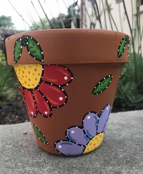 Spanish Style Inspired Flower Pot, Spanish Flower Pot, Succulent Pot A14 Painting Windows, Painted Flower Pot, Terra Cotta Pot Crafts Diy, Clay Pot Projects, Pumpkin Drawing, Diy Pottery Painting, Flower Pot Art, Pot Painting, Terra Cotta Pot