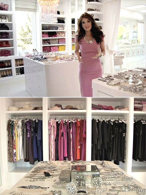 Lisa Vanderpump Closet, Lisa Vanderpump House, Lisa Vanderpump Style, Ideas De Closets, Closet Dressing Room, Celebrity Closets, Dream Closet Design, Beautiful Closets, Lisa Vanderpump