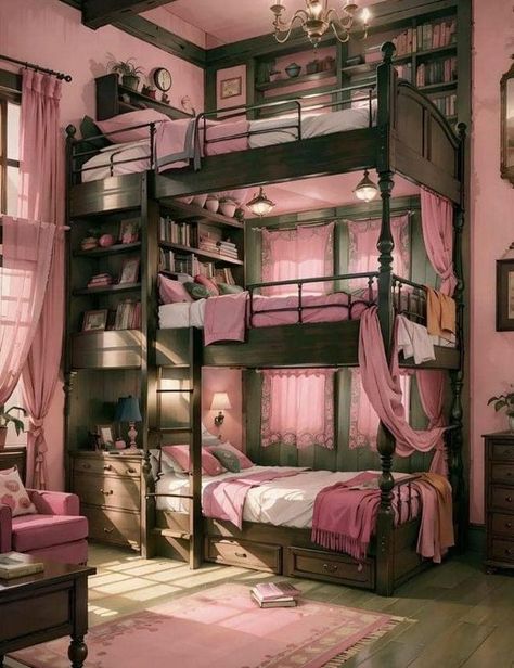 Weird, Fantastic, Beautiful and Odd | Triple bed | Facebook Weird Bedrooms, Weird Beds, Triple Bed, Triple Bunk Beds, Triple Bunk Bed, Triple Bunk, Four Kids, Sleeping In Bed, Single Bed