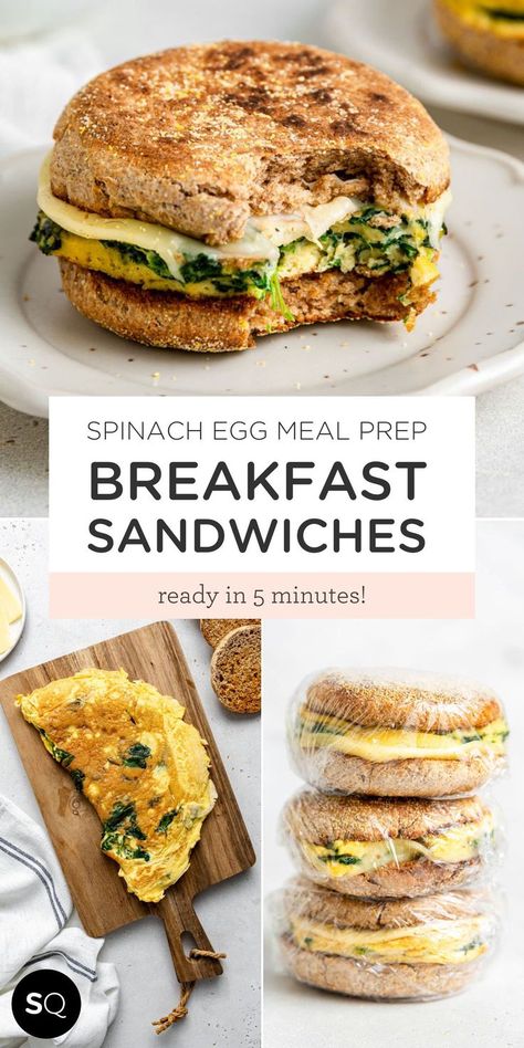 Egg Meal Prep Breakfast, Egg Meal Prep, Meal Prep Sandwiches, Prep Breakfast Sandwiches, Sandwiches Healthy, Healthy Vegetarian Breakfast, Prep Breakfast, Vegetarian Meal Prep, Breakfast Prep