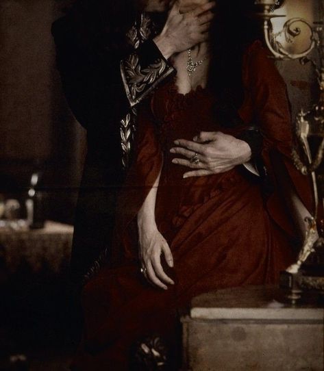 Male Sculptor Aesthetic, Vampire Lovers Aesthetic, Masquerade Ball Aesthetic Dark, Vampire Couple Aesthetic, Red Academia Aesthetic, Polyamorous Character Art, Victorian Vampire Aesthetic, Masquerade Ball Aesthetic, Dark Couple