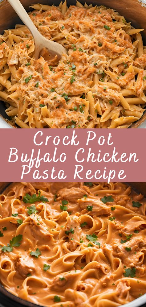 Crock Pot Buffalo Chicken Pasta Recipe | Cheff Recipes Buffalo Chicken Pasta Freezer Meal, Instapot Buffalo Chicken Recipes, Crockpot Chicken Meal Recipes, Potluck Pasta Dishes Crockpot, 4 Ingredient Slow Cooker Chicken, Easy Crockpot Recipes Dump And Go, Mini Crockpot Chicken Recipes, 6 Hr Crockpot Recipes, Soft Crockpot Meals