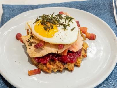 Stuffing Waffle Open-Faced Leftover Turkey Sandwich (aka the greatest leftover Thanksgiving sandwich in the world of all time) Recipe | Jeff Mauro | Food Network Leftover Turkey Sandwich, Classic Coleslaw Recipe, Holiday Baking Championship, Leftover Thanksgiving Sandwich, Thanksgiving Sandwich, Leftover Gravy, Sage Stuffing, Jeff Mauro, Leftover Thanksgiving