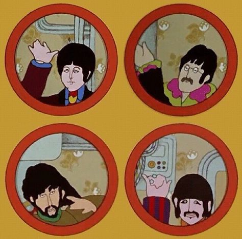 Yellow Submarine Movie, The Beatles Cartoon, Yellow Submarine Art, Buda Wallpaper, Beatles Fan Art, Beatles Cartoon, Beatles George Harrison, Beatles Love, Beatles Photos