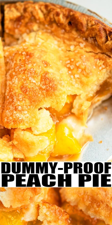 Peach Pie Recipes Easy, Peach Pie Filling Recipes, Easy Peach Pie, Fruit Kabob, Buttery Flaky Pie Crust, Peach Filling, Pizza Fruit, Fresh Peach Pie, Deep Dish Pie