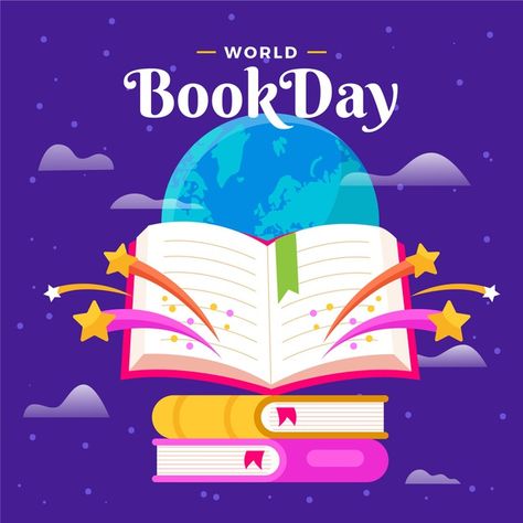 Books Day Poster, Reading Posters Design, Poster On World Book Day, World Book Day Poster Design, Importance Of Reading Books Poster, B R Ambedkar, International Literacy Day, Flat World, Literacy Day