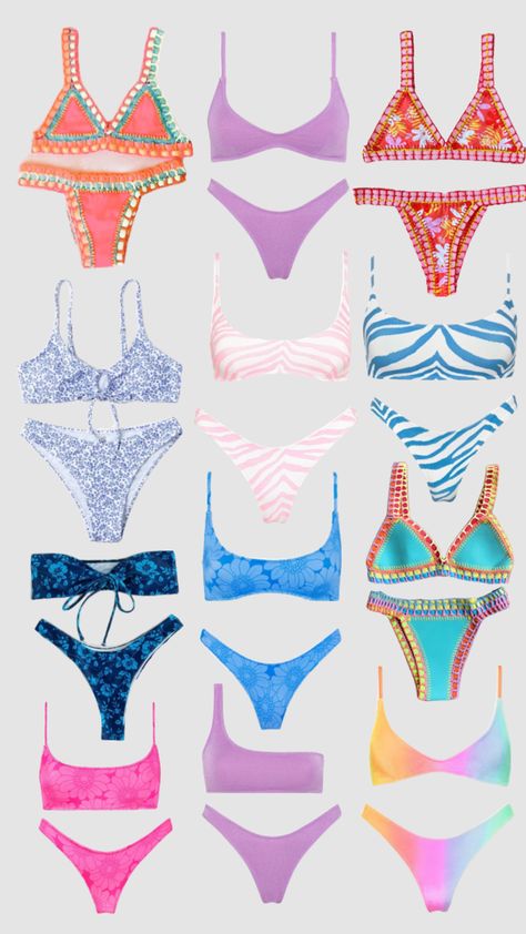 Cute Beach Bathing Suits, Bright Colored Bikinis, Preppy Summer Bathing Suits, Bathing Suit Preppy, Mexico Bathing Suits, Cute Preppy Bathing Suits, Outer Banks Bathing Suits, Cute Affordable Bikinis, Where To Get Cute Bathing Suits