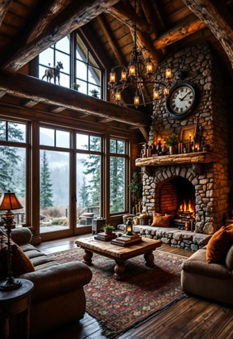 Small Cabin Interior Ideas Elegant Log Cabin Interior, Cabincore Interior Design, Cozy Rustic Cabin Interior, Fireplace In Cabin, Native American Designs Pattern Ideas, Small Cabin Interior Ideas, Cabin House Interior, Old Cabin Interior, Log Cabin Homes Interior