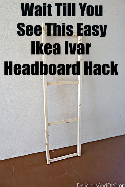 Ivar Headboard Hack, Diy Ikea Ivar, Ikea Mandal Headboard, Diy Storage Headboard, Diy King Size Headboard, Ikea Headboard Hack, Brimnes Headboard, Headboard Hack, Diy King Headboard