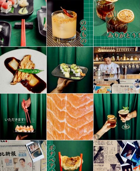 Instagram Food Grid Design, Food Branding Instagram, Instagram Grid Restaurant, Food Instagram Layout, Restaurant Instagram Feed Ideas, Hotel Instagram Feed Ideas, Food Instagram Feed Layout, Food Graphic Design Social Media, Cafe Instagram Feed