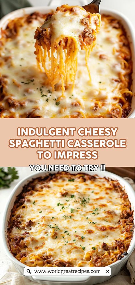 Looking for a simple yet satisfying dinner? Try this Creamy Million Dollar Spaghetti Bake! This recipe features tender spaghetti smothered in a rich marinara sauce, layered with cream cheese and topped with melted mozzarella and Parmesan. Ideal for busy weeknights, this make-ahead casserole allows you to spend less time in the kitchen and more time enjoying meals with loved ones. Check out the step-by-step instructions to create a dish that’s sure to please! Million Dollar Baked Spaghetti, December Bucket List, Million Dollar Spaghetti Casserole, Quick Easy Family Meals, Protein Dishes, Spaghetti Bake, Spaghetti Casserole Recipe, Parmesan Spaghetti, Spaghetti Recipes Easy