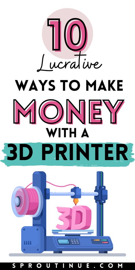 If you have a 3D printer and want to make money from home, here are 10 easy ways on how to make money with a 3D printer. Remember to save this pin for later. What To Make With 3d Printer, What To Make With A 3d Printer, Things To Make With A 3d Printer, 3d Printer Projects To Sell, 3d Printer Ideas To Sell, 3d Prints To Sell, 3 D Printer Projects Ideas, 3d Printed Ideas, Easy 3d Printing Ideas