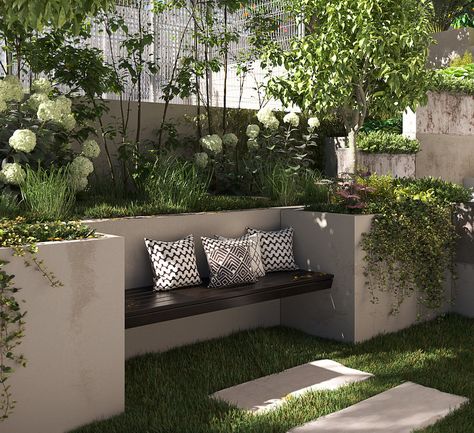 Small Courtyard Gardens, Courtyard Gardens Design, Outdoor Seating Area, Backyard Seating, Small Backyard Gardens, 아파트 인테리어, Outdoor Gardens Design, Backyard Garden Design, Garden Seating