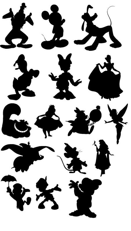 Silhouettes Disney, Disneyland Dress, Silhouette Disney, Deco Disney, Disney Silhouette, Disney Silhouettes, Idee Cricut, Images Disney, Disney Fantasy