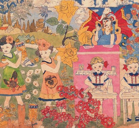 artwork by outsider artist Henry Darger Henry Darger, Outsider Artists, Art Brut, Art Et Illustration, Arte Popular, Naive Art, Outsider Art, Ravenclaw, Art Pages