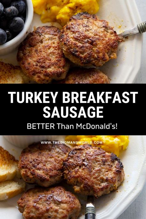 How To Make Breakfast Sausage From Ground Turkey, Making Sausage From Ground Turkey, Turkey Sausage Patties Recipes, Homemade Ground Turkey Sausage, Ground Turkey Breakfast Sausage Recipes, Spicy Turkey Sausage Recipes, Homemade Turkey Sausage Recipes, How To Make Turkey Sausage, Easy Turkey Sausage Recipes