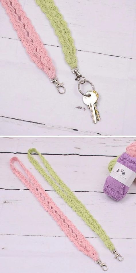 Stylish Crochet Fashion Accessories Crochet Lanyard Tutorial, Quick Crochet Keychain Free Pattern, Crochet Strap Pattern Free, Crochet Wristlet Pattern Free, Crochet Wristlet Keychain Pattern Free, Crochet Lanyard Pattern Free, Crochet Keychain Wristlet, Lanyard Crochet, Crochet Wristlet Keychain