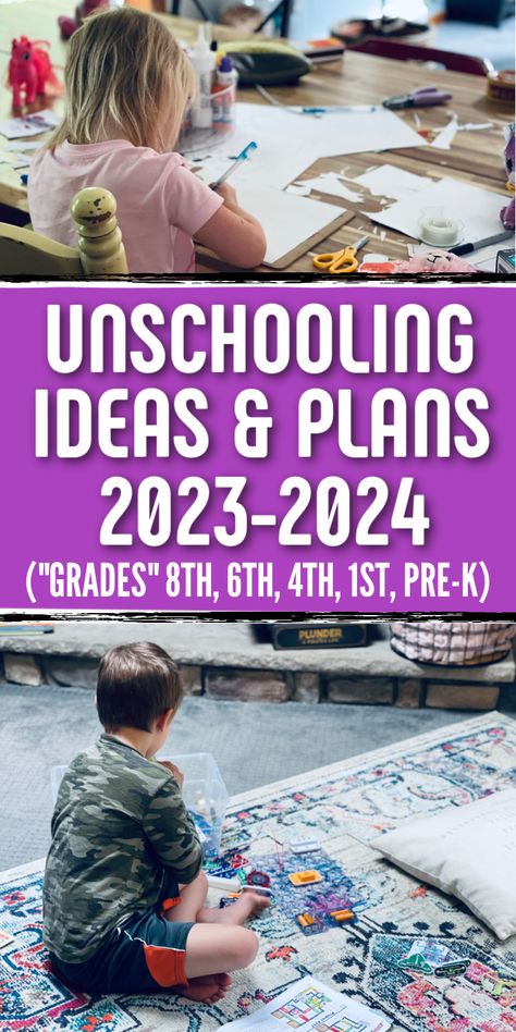 Fun Things To Do For Homeschool, Homeschooling While Traveling, Unschooling Kindergarten Ideas, Homeschool Ideas For Kindergarten, Homeschool Year Around, How To Lesson Plan For Homeschool, Elementary Homeschool Activities, Make Homeschooling Fun, Homeschooling Different Ages