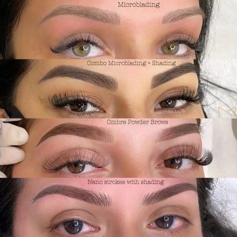 Eye Rows Perfect Eyebrows, Black Microbladed Eyebrows, Micro Blading Black Women, Microblading Eyebrows Pictures, Natural Brow Microblading, Permanent Brows Powder, Microblading Eyebrows Style, Microbladed Eyebrows Black Women, Microblading And Powder Eyebrows