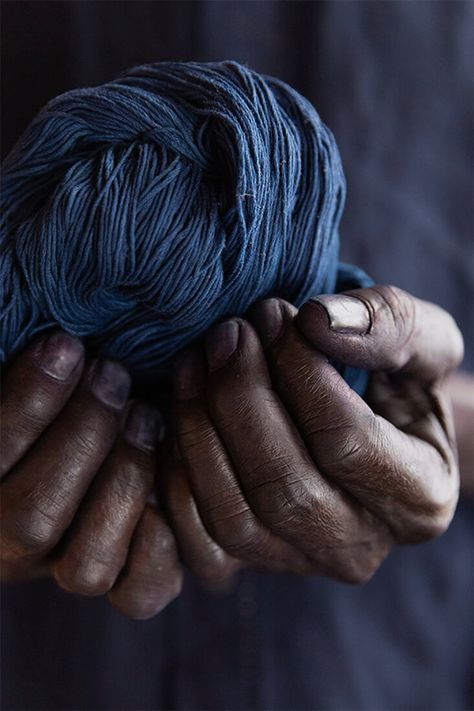 Thread Aesthetic, Indigo Color, Shades Of Indigo, Indigo Photoshoot, Deep Indigo, Indigo People, Indigo Aesthetic, Blue Thread Aesthetic, Natural Blue Dye For Fabric